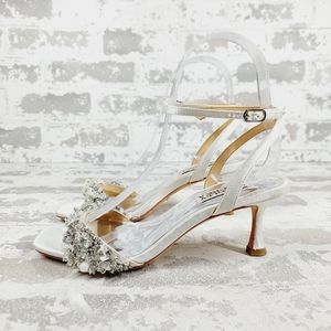 Elegant Silver Embellished Heels